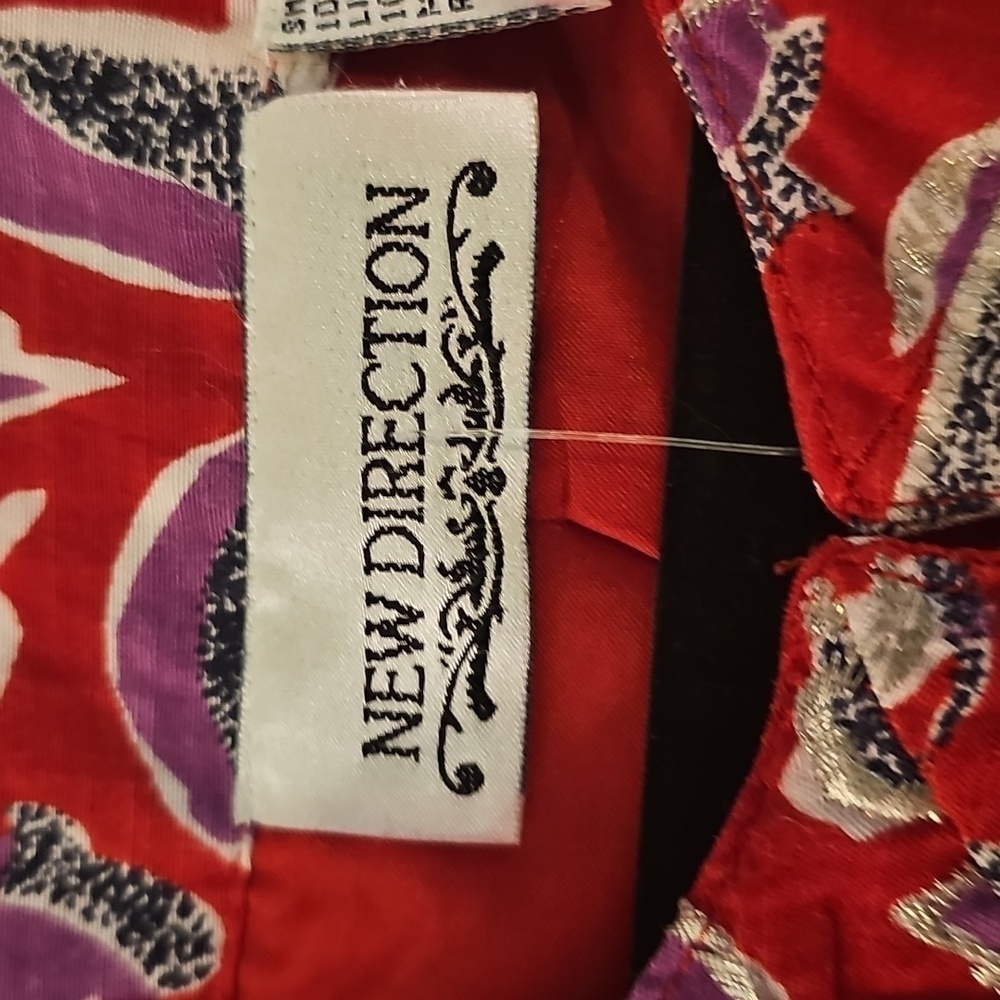 Embroidered Colorful Abstract Patterned Crop Jack… - image 3